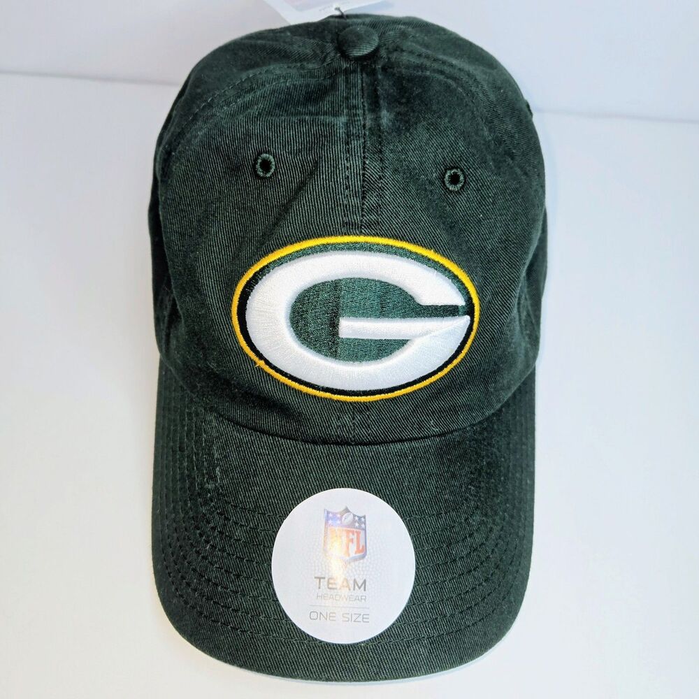 NFL GREEN BAY PACKERS Adjustable Hat Team Apparel Green Cap NEW NWT